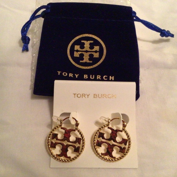 Tory Burch Jewelry - Tory Burch Rope Logo Hoop Earrings